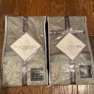 COPY - Pair Waterford Linens euro shams, tarragon
